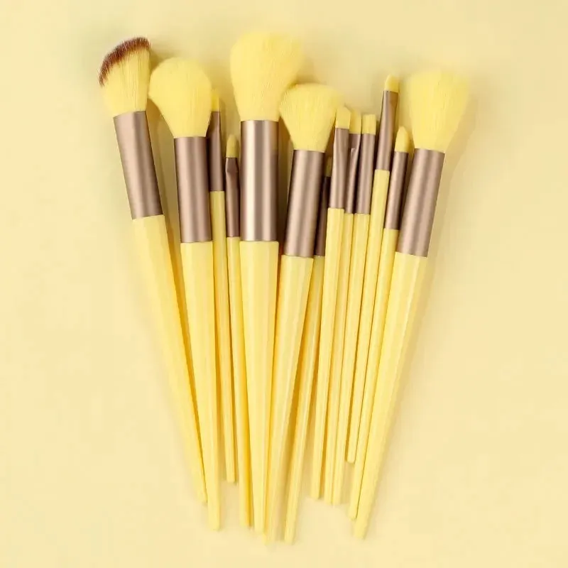 Ultimate 13-Piece Makeup Brush Set - Soft & Fluffy Kabuki, Foundation, Blush, Powder & Eyeshadow Brushes