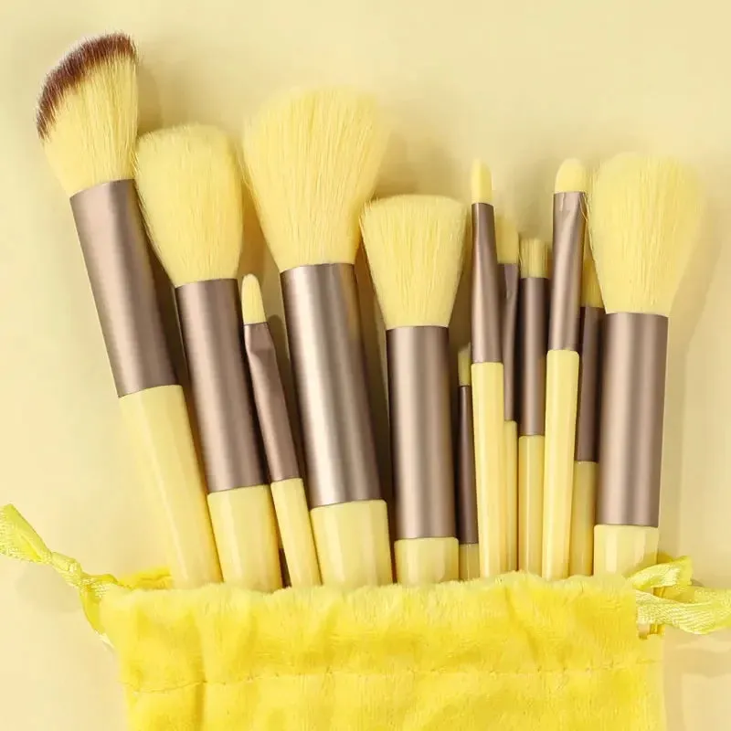 Ultimate 13-Piece Makeup Brush Set - Soft & Fluffy Kabuki, Foundation, Blush, Powder & Eyeshadow Brushes