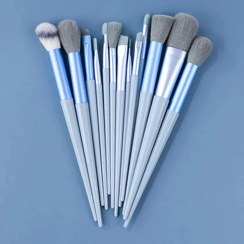 Ultimate 13-Piece Makeup Brush Set - Soft & Fluffy Kabuki, Foundation, Blush, Powder & Eyeshadow Brushes