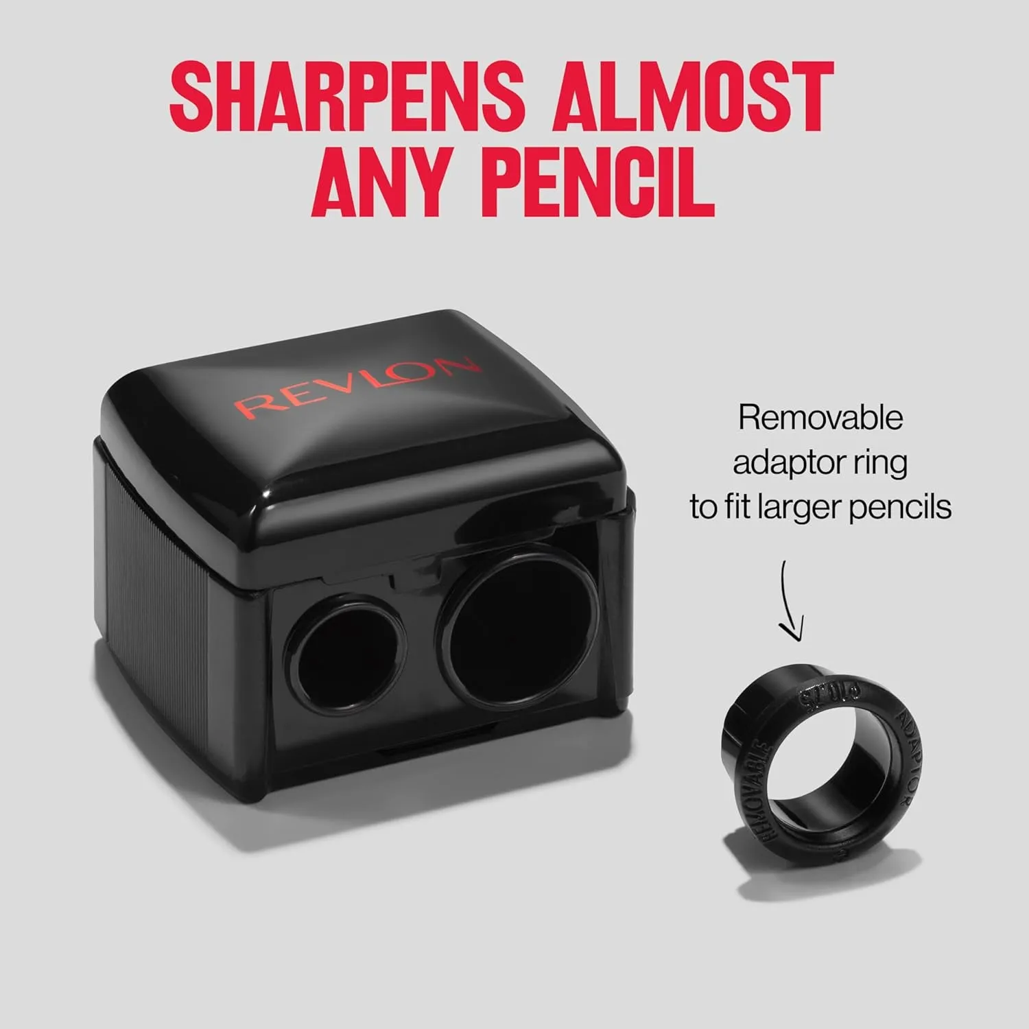 Universal Points Sharpener for Wooden & Plastic Makeup Pencils, Fits Small to Large Sizes, Easy to Clean, 1 Count