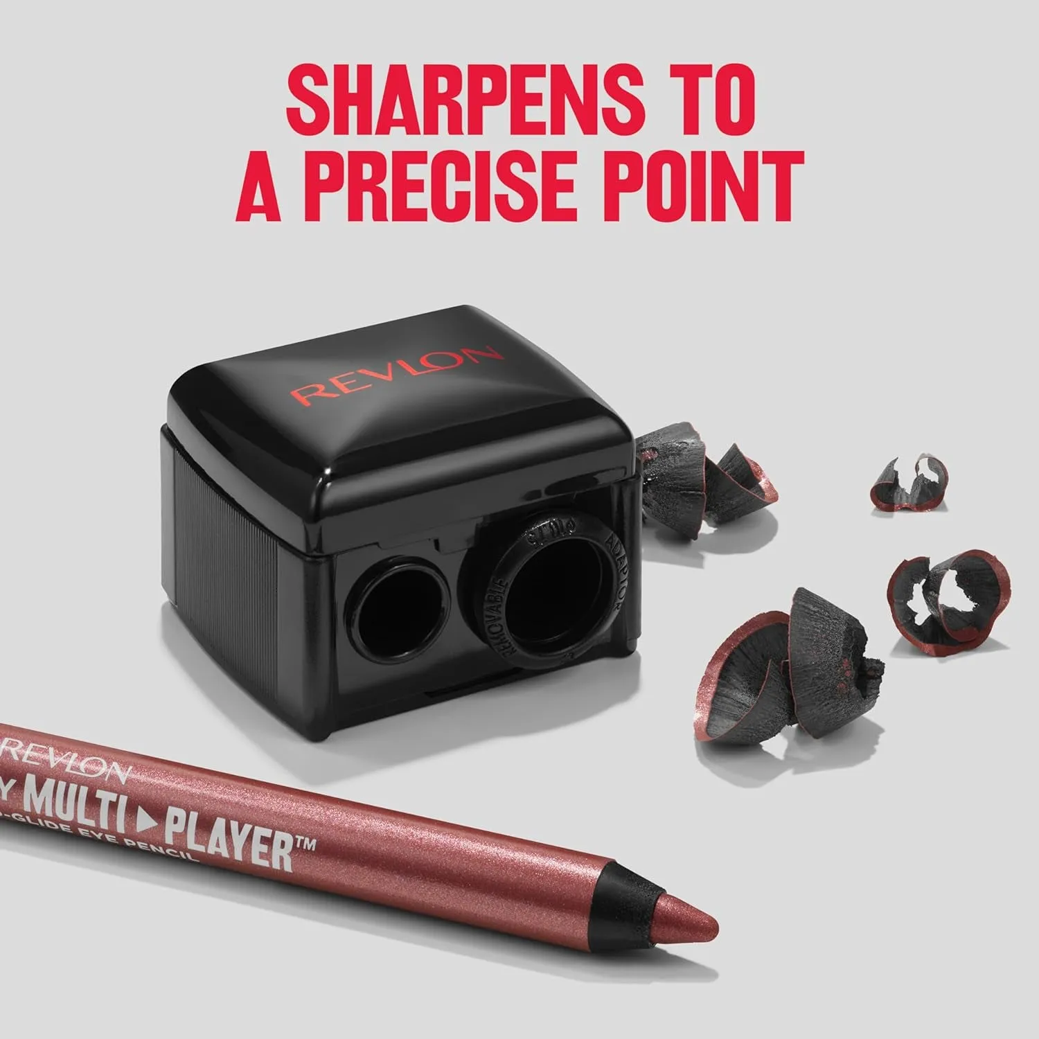 Universal Points Sharpener for Wooden & Plastic Makeup Pencils, Fits Small to Large Sizes, Easy to Clean, 1 Count